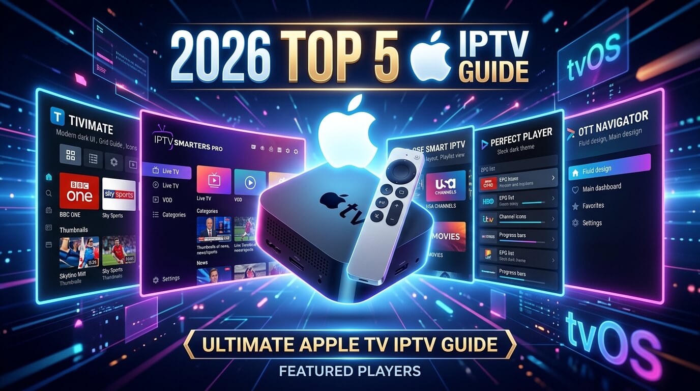 Apple TV IPTV setup — Smarters Player Lite, iPlayTV, GSE Smart IPTV and IPTVX on Apple TV 4K