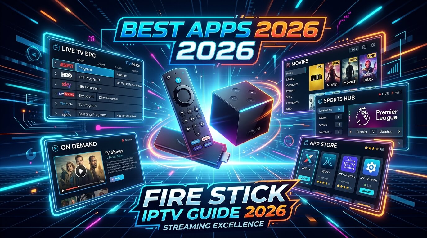 Fire Stick IPTV setup — IPTV Smarters Pro, Hot Player, IBO Player Pro and TiviMate on Amazon Fire TV