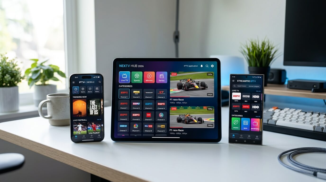 Mobile IPTV setup — Hot Player, IBO Player Pro and IPTV Smarters Pro on iPhone, iPad and Android