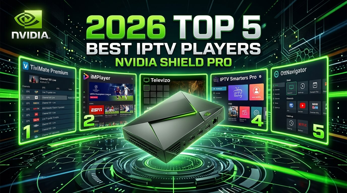 Nvidia Shield IPTV setup — TiviMate, IPTV Smarters Pro, OTT Navigator, Kodi and Sparkle TV on Nvidia Shield